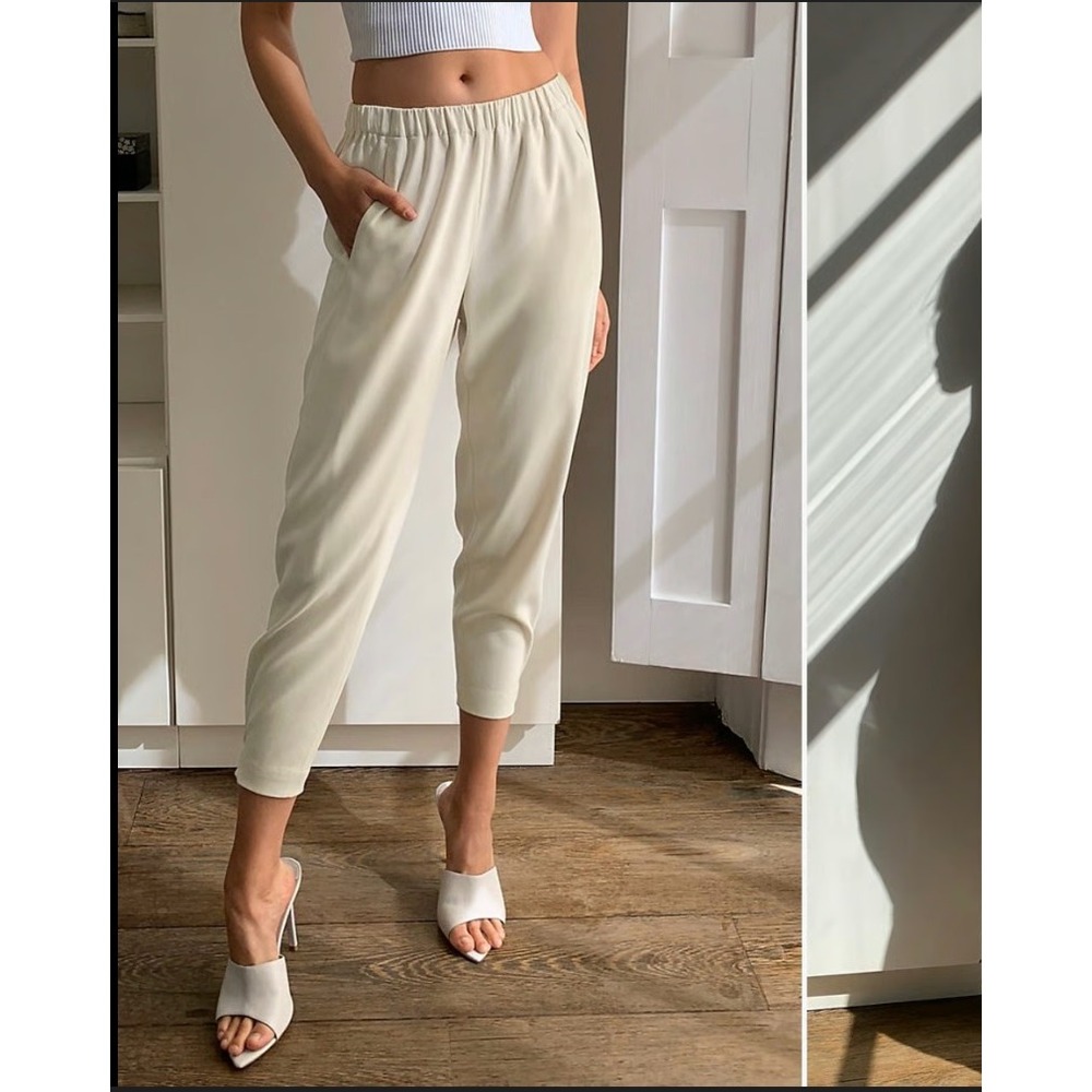 Aritzia Babaton Dexter‎ Pants Size XS Light Gray Pull On Jogger